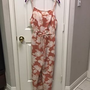 Mimi Chica Terra-cotta and cream Jumpsuit. Size L